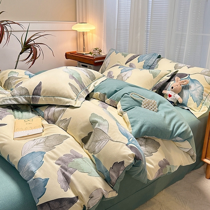 91家纺网 家纺一手货源 找家纺 卡普家居 2025新款全棉纯棉磨毛加厚单品系列-被套单件单被套 水墨江南