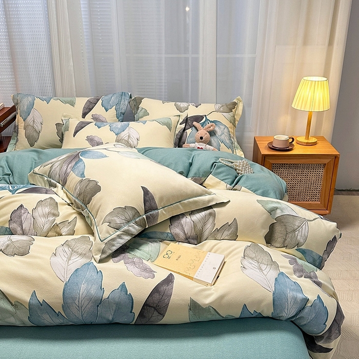 91家纺网 家纺一手货源 找家纺 卡普家居 2025新款全棉纯棉磨毛加厚单品系列-被套单件单被套 水墨江南