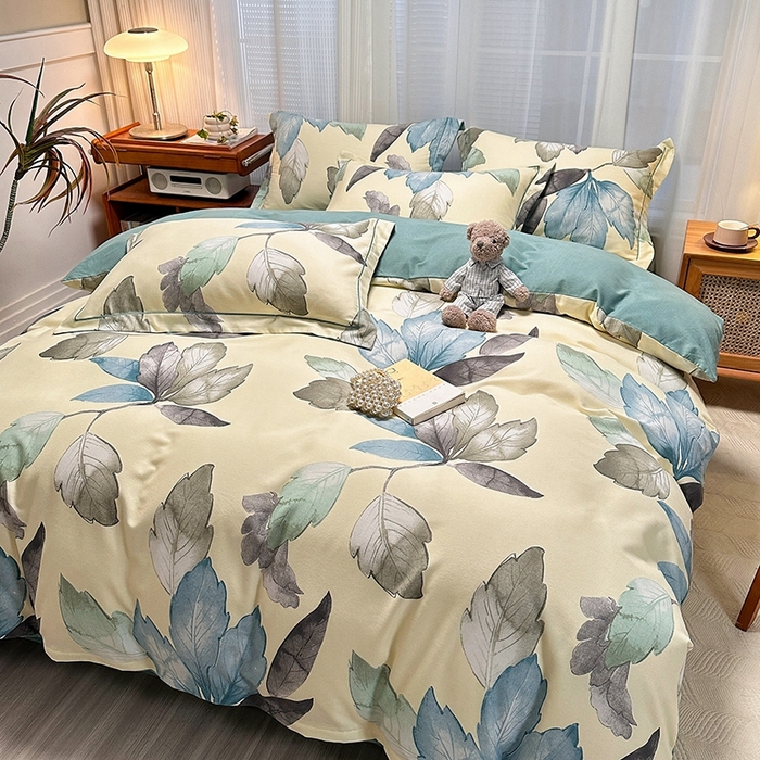 91家纺网 家纺一手货源 找家纺 卡普家居 2025新款全棉纯棉磨毛加厚单品系列-被套单件单被套 水墨江南