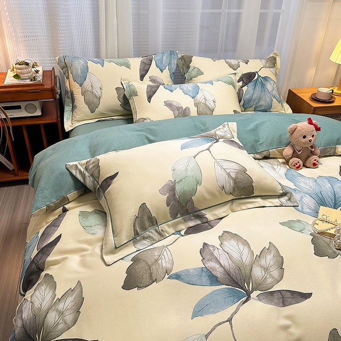 91家纺网 家纺一手货源 找家纺 卡普家居 2025新款全棉纯棉磨毛加厚单品系列-被套单件单被套 水墨江南