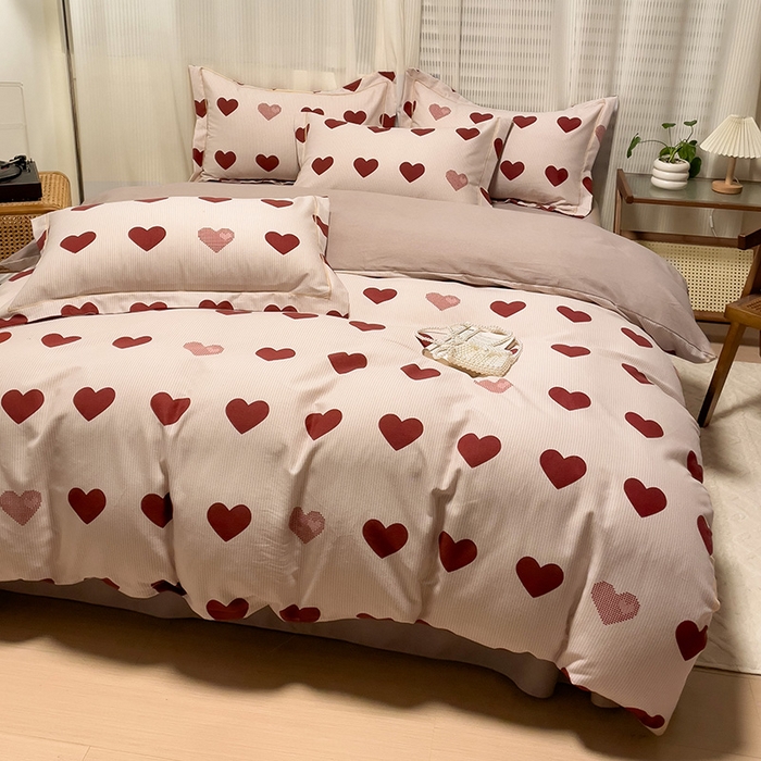 91家纺网 家纺一手货源 找家纺 卡普家居 2025新款全棉纯棉磨毛加厚单品系列-被套单件单被套 完美恋人