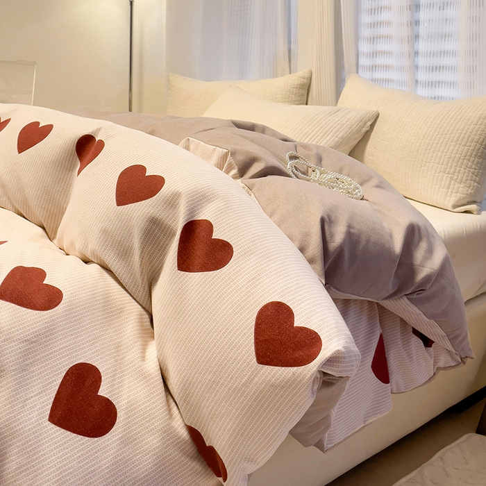 91家纺网 家纺一手货源 找家纺 卡普家居 2025新款全棉纯棉磨毛加厚单品系列-被套单件单被套 完美恋人