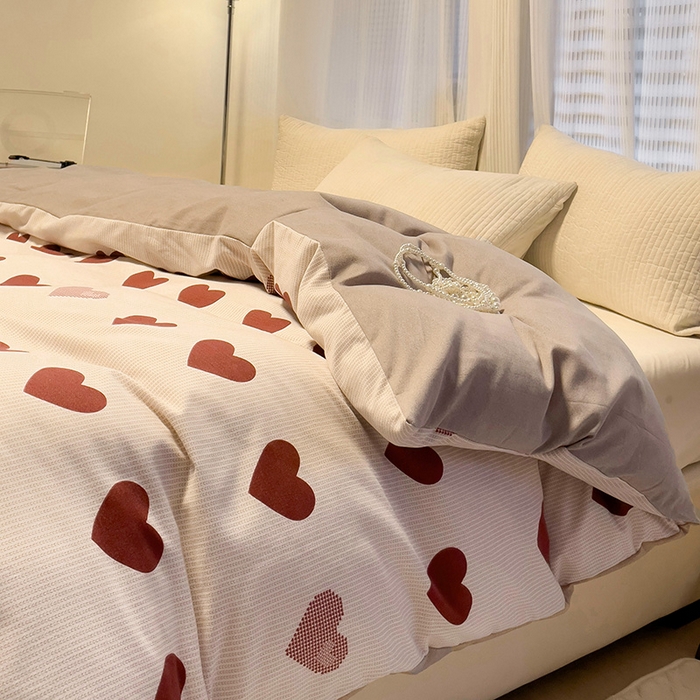 91家纺网 家纺一手货源 找家纺 卡普家居 2025新款全棉纯棉磨毛加厚单品系列-被套单件单被套 完美恋人