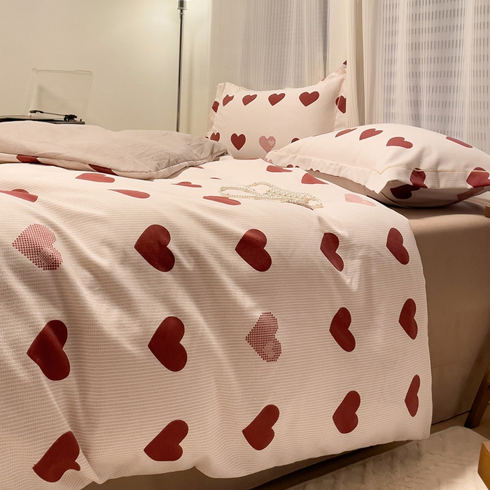 91家纺网 家纺一手货源 找家纺 卡普家居 2025新款全棉纯棉磨毛加厚单品系列-被套单件单被套 完美恋人