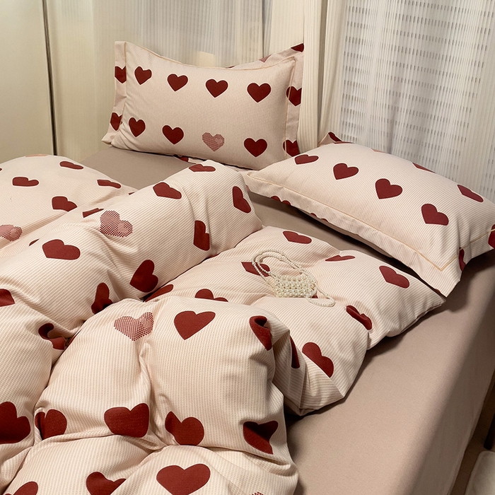 91家纺网 家纺一手货源 找家纺 卡普家居 2025新款全棉纯棉磨毛加厚单品系列-被套单件单被套 完美恋人