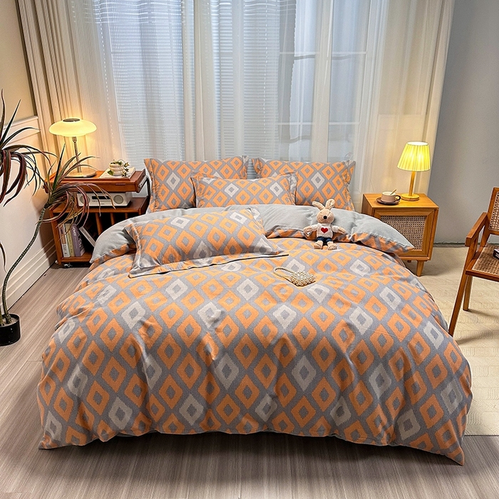 91家纺网 家纺一手货源 找家纺 卡普家居 2025新款全棉纯棉磨毛加厚单品系列-被套单件单被套 伊格