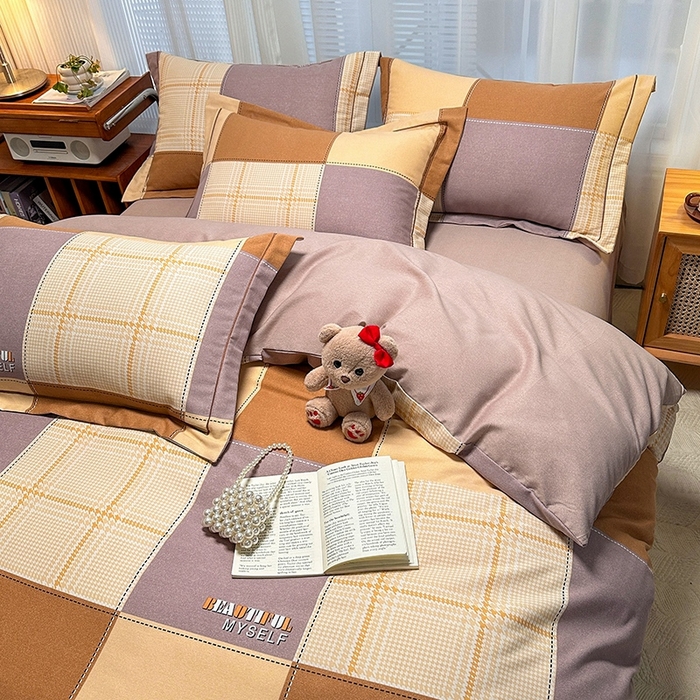 91家纺网 家纺一手货源 找家纺 卡普二店 2025新款全棉纯棉磨毛加厚四件套系列-四件套 格莱美