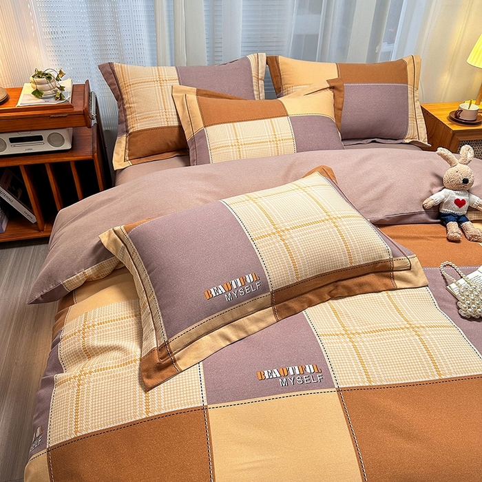 91家纺网 家纺一手货源 找家纺 卡普二店 2025新款全棉纯棉磨毛加厚四件套系列-四件套 格莱美