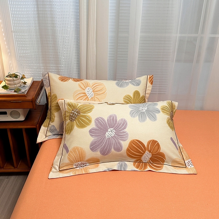 91家纺网 家纺一手货源 找家纺 卡普二店 2025新款全棉纯棉磨毛加厚四件套系列-四件套 花颜朵朵