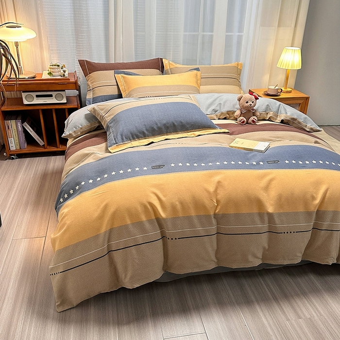 91家纺网 家纺一手货源 找家纺 卡普二店 2025新款全棉纯棉磨毛加厚四件套系列-四件套 杰森