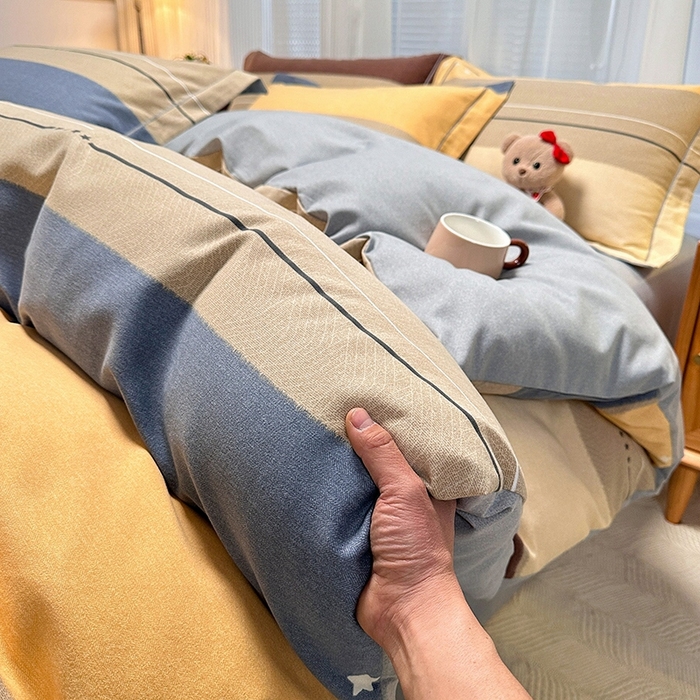 91家纺网 家纺一手货源 找家纺 卡普二店 2025新款全棉纯棉磨毛加厚四件套系列-四件套 杰森