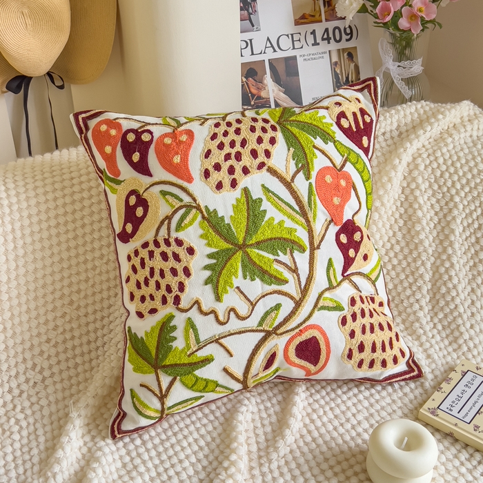 91家纺网 家纺一手货源 找家纺 （总）诺可 2025新款醒春集全棉毛巾绣抱枕枕头枕芯-彩色暖日几何系列