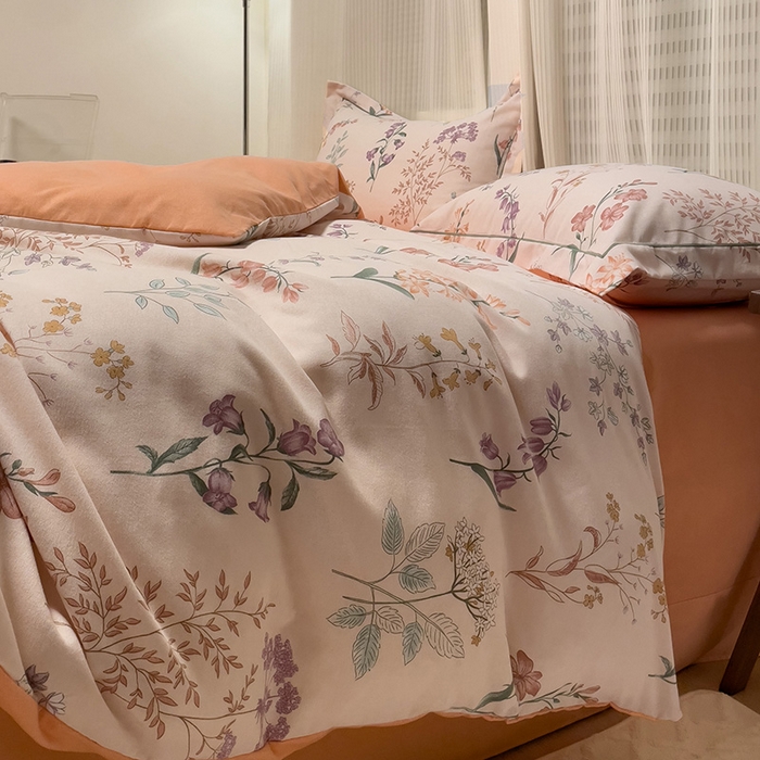 91家纺网 家纺一手货源 找家纺 卡普二店 2025新款全棉纯棉磨毛加厚四件套系列-四件套 洛伊