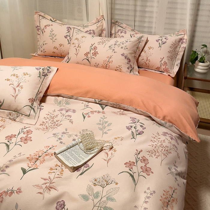 91家纺网 家纺一手货源 找家纺 卡普二店 2025新款全棉纯棉磨毛加厚四件套系列-四件套 洛伊