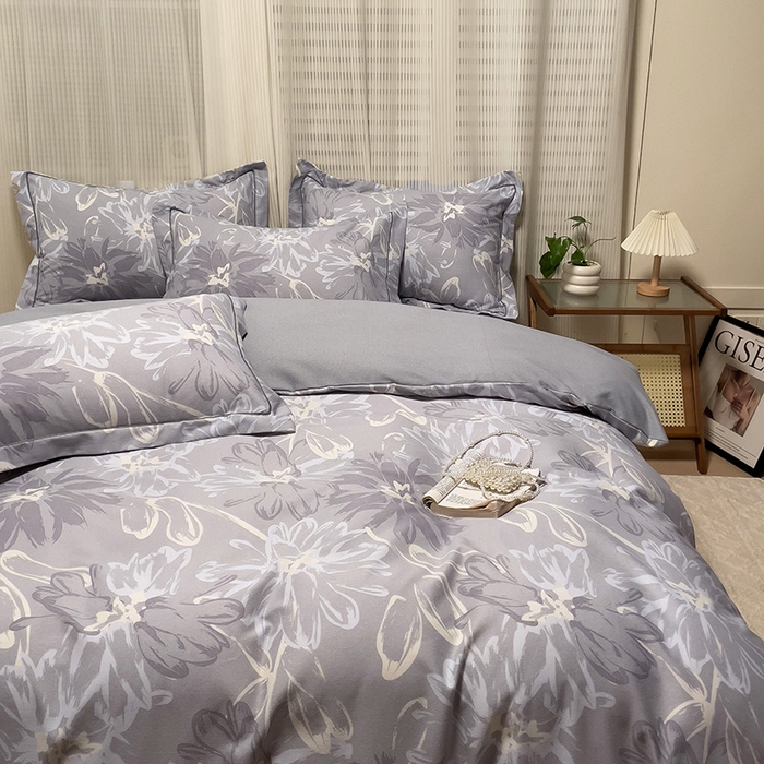 91家纺网 家纺一手货源 找家纺 卡普二店 2025新款全棉纯棉磨毛加厚四件套系列-四件套 梦菲