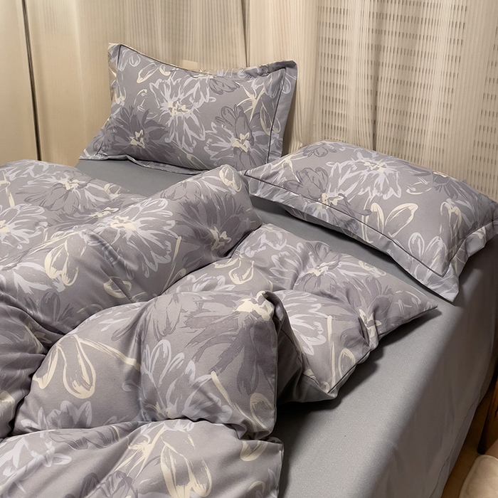 91家纺网 家纺一手货源 找家纺 卡普二店 2025新款全棉纯棉磨毛加厚四件套系列-四件套 梦菲