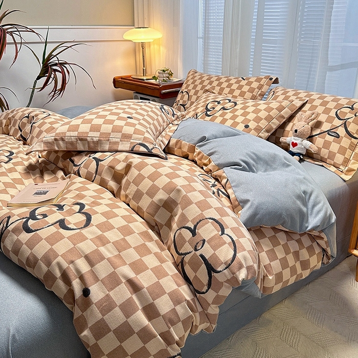 91家纺网 家纺一手货源 找家纺 卡普二店 2025新款全棉纯棉磨毛加厚四件套系列-四件套 南笙