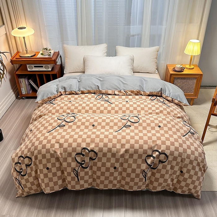 91家纺网 家纺一手货源 找家纺 卡普二店 2025新款全棉纯棉磨毛加厚四件套系列-四件套 南笙