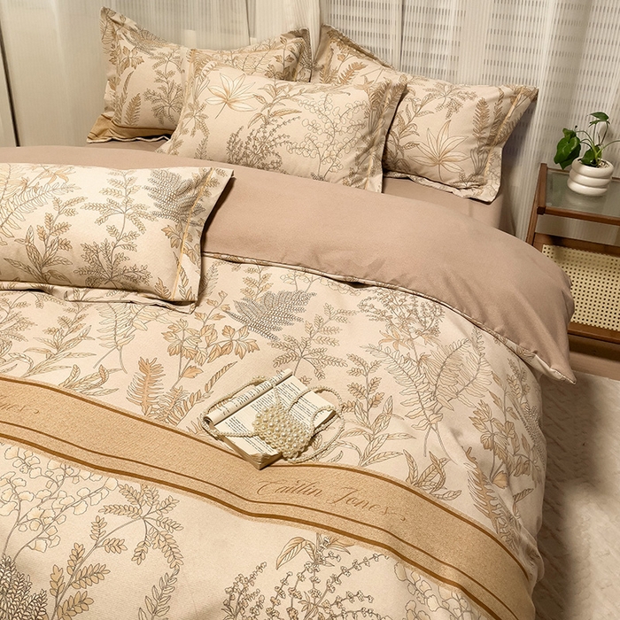 91家纺网 家纺一手货源 找家纺 卡普二店 2025新款全棉纯棉磨毛加厚四件套系列-四件套 挪威花园