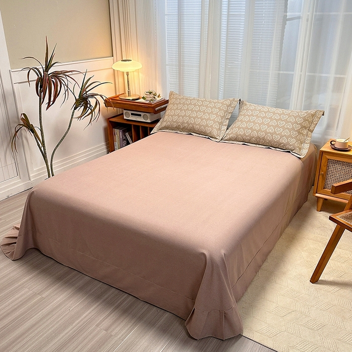 91家纺网 家纺一手货源 找家纺 卡普二店 2025新款全棉纯棉磨毛加厚四件套系列-四件套 桑尼