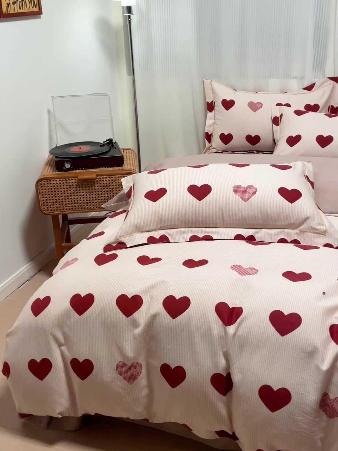 91家纺网 家纺一手货源 找家纺 卡普二店 2025新款全棉纯棉磨毛加厚四件套系列-四件套 完美恋人