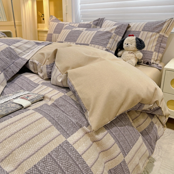 91家纺网 家纺一手货源 找家纺 卡普二店 2025新款全棉纯棉磨毛加厚四件套系列-四件套 埃德加