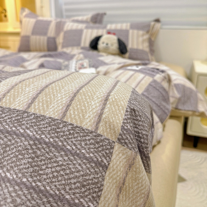 91家纺网 家纺一手货源 找家纺 卡普二店 2025新款全棉纯棉磨毛加厚四件套系列-四件套 埃德加