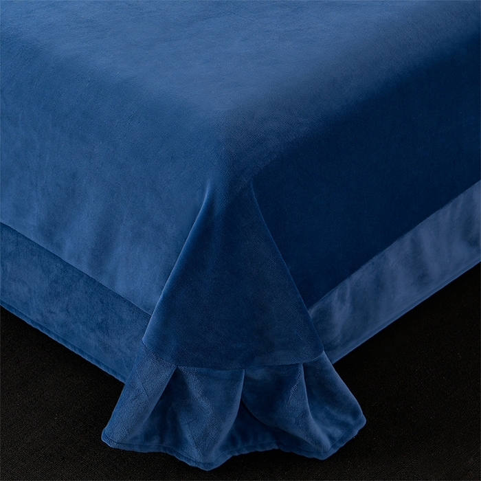 91家纺网 家纺一手货源 找家纺 妮恒美 2025新款加厚牛奶绒刺绣四件套-熊猫系列 熊猫-蓝灰