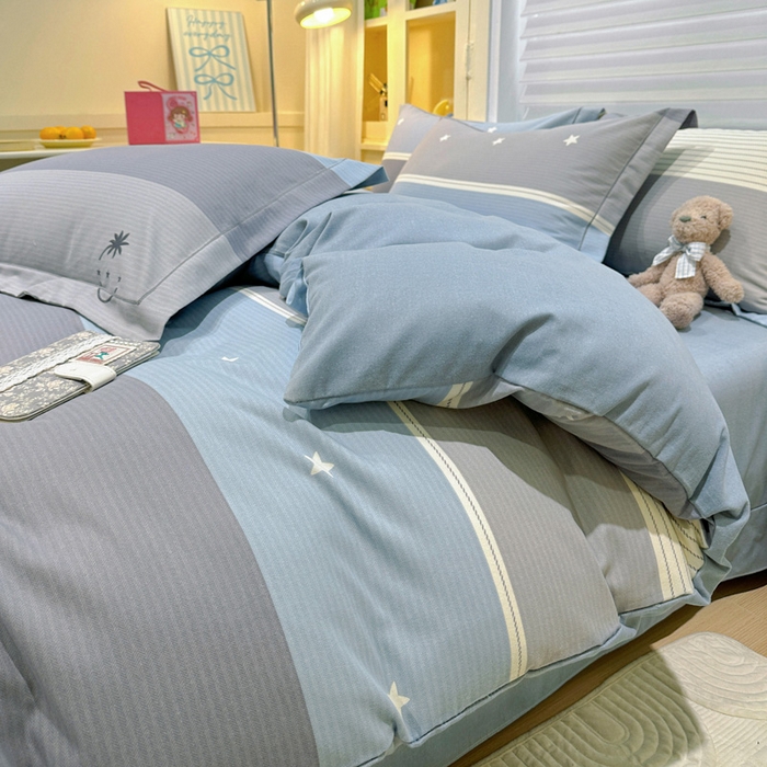 91家纺网 家纺一手货源 找家纺 卡普二店 2025新款全棉纯棉磨毛加厚四件套系列-四件套 格利亚