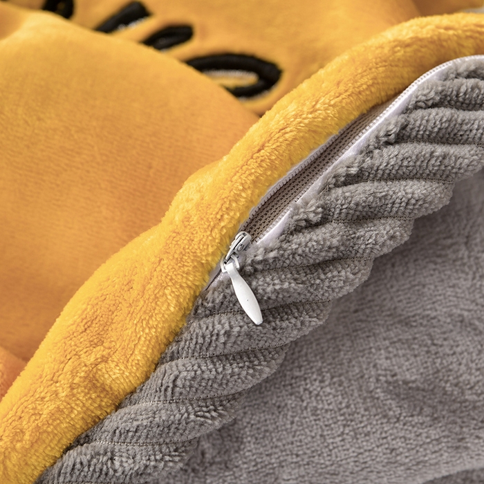 91家纺网 家纺一手货源 找家纺 妮恒美 2025新款加厚牛奶绒刺绣四件套-熊猫系列 熊猫-奶黄