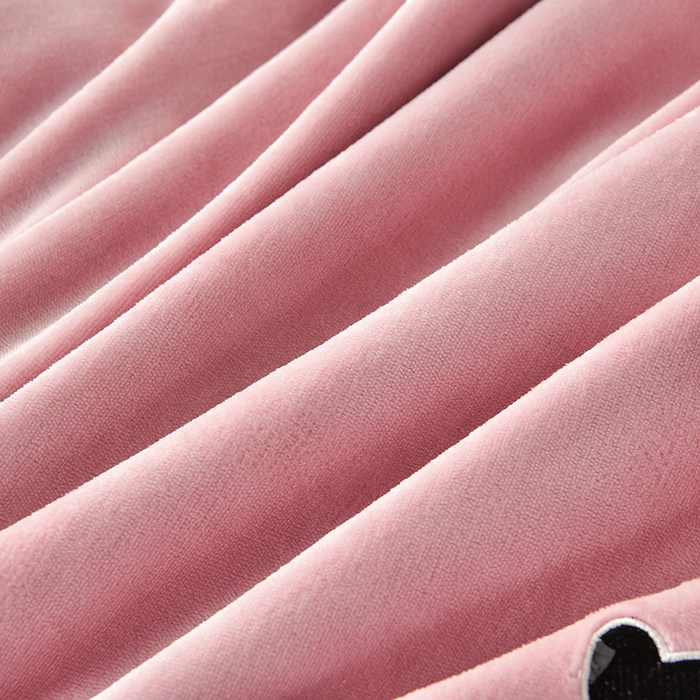 91家纺网 家纺一手货源 找家纺 妮恒美 2025新款加厚牛奶绒刺绣四件套-熊猫系列 熊猫-浅豆沙