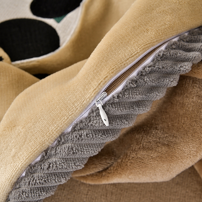 91家纺网 家纺一手货源 找家纺 妮恒美 2025新款加厚牛奶绒刺绣四件套-熊猫系列 熊猫-浅咖