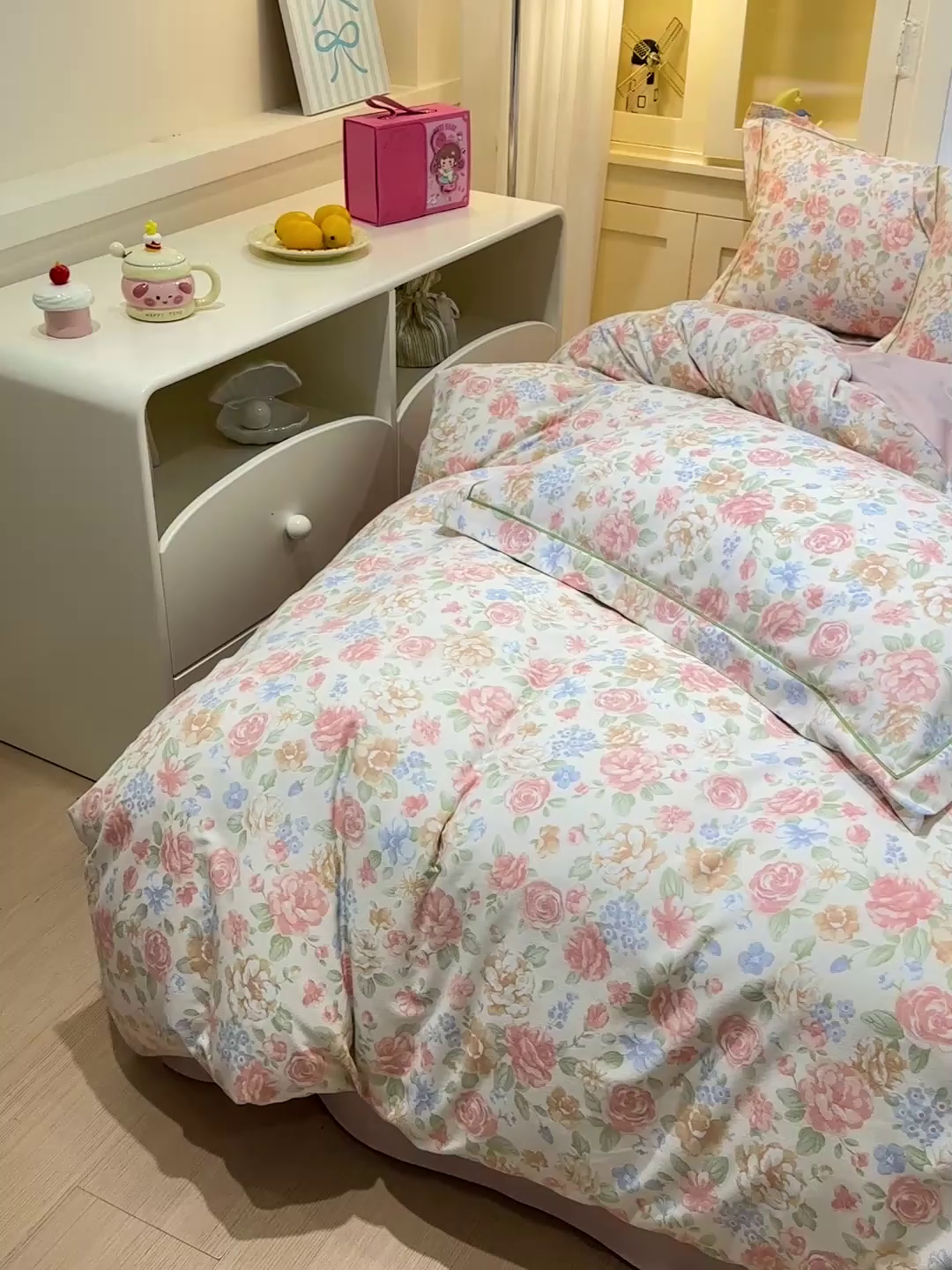 91家纺网 家纺一手货源 找家纺 卡普二店 2025新款全棉纯棉磨毛加厚四件套系列-四件套 花恋