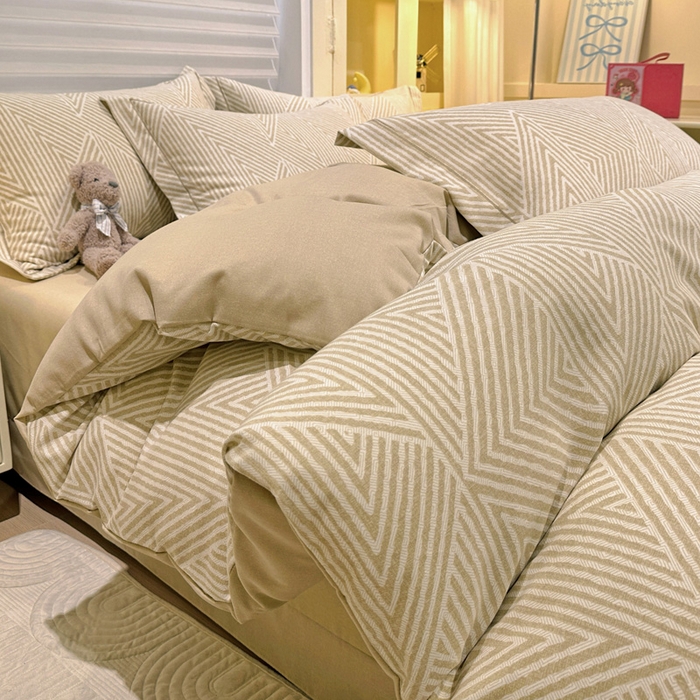 91家纺网 家纺一手货源 找家纺 卡普二店 2025新款全棉纯棉磨毛加厚四件套系列-四件套 卢卡斯