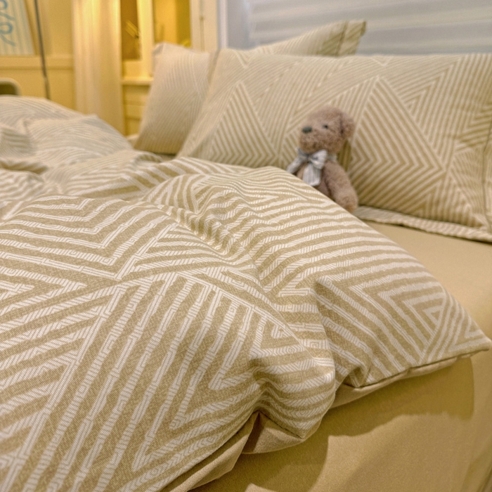 91家纺网 家纺一手货源 找家纺 卡普二店 2025新款全棉纯棉磨毛加厚四件套系列-四件套 卢卡斯