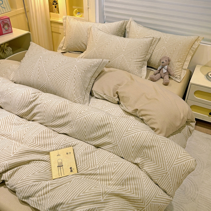 91家纺网 家纺一手货源 找家纺 卡普二店 2025新款全棉纯棉磨毛加厚四件套系列-四件套 卢卡斯