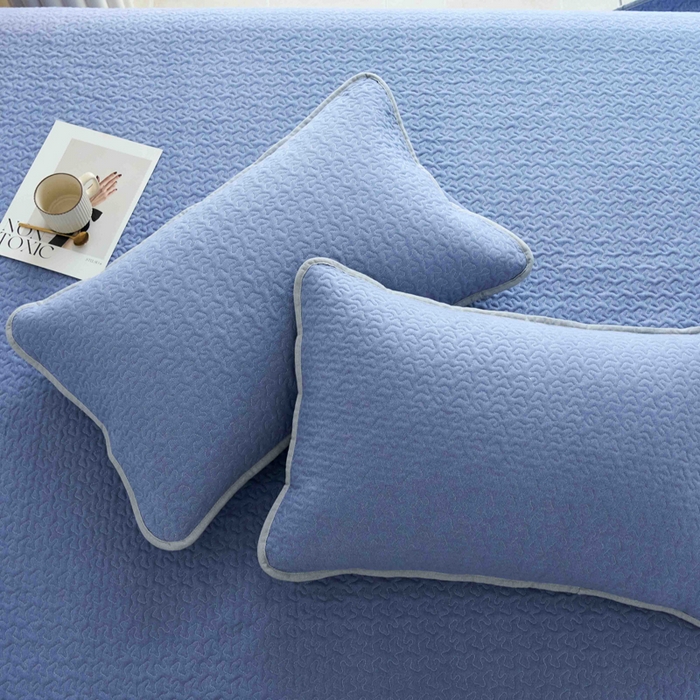 春皖家纺 2025新款全棉纯棉多功能单枕套 枕套单件 艾迪-蓝