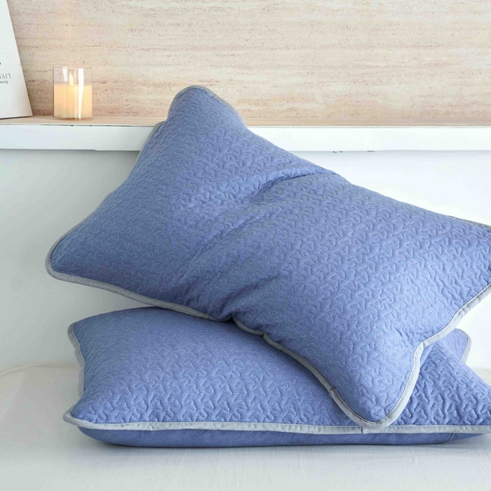 91家纺网 家纺一手货源 找家纺 春皖家纺 2025新款全棉纯棉多功能单枕套 枕套单件 艾迪-蓝