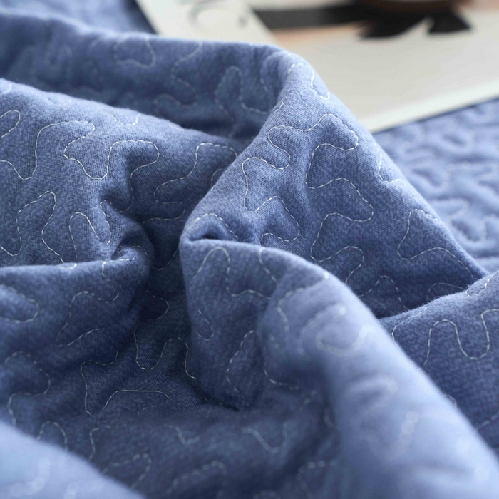 91家纺网 家纺一手货源 找家纺 春皖家纺 2025新款全棉纯棉多功能单枕套 枕套单件 艾迪-蓝