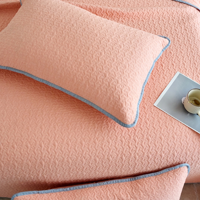 91家纺网 家纺一手货源 找家纺 春皖家纺 2025新款全棉纯棉多功能单枕套 枕套单件 洛格-玉色