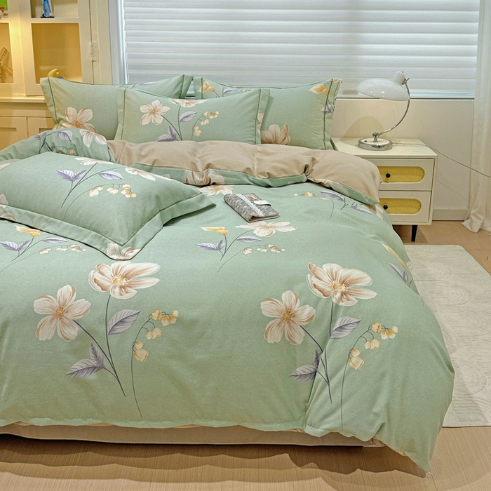 91家纺网 家纺一手货源 找家纺 卡普二店 2025新款全棉纯棉磨毛加厚单品系列-被套单件单被套 春色满园