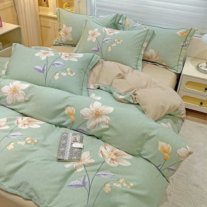 91家纺网 家纺一手货源 找家纺 卡普二店 2025新款全棉纯棉磨毛加厚单品系列-被套单件单被套 春色满园