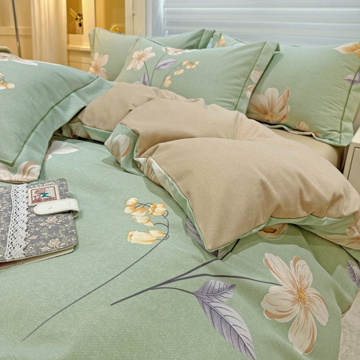 91家纺网 家纺一手货源 找家纺 卡普二店 2025新款全棉纯棉磨毛加厚单品系列-被套单件单被套 春色满园