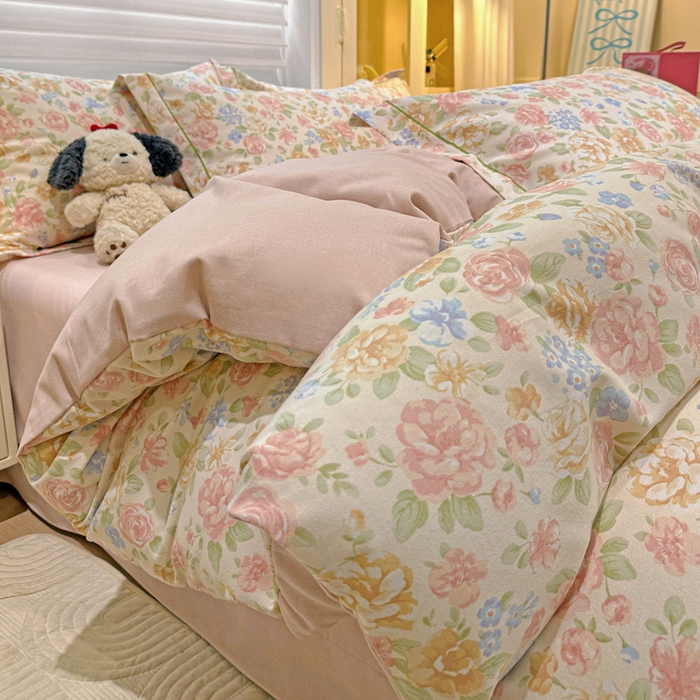 91家纺网 家纺一手货源 找家纺 卡普二店 2025新款全棉纯棉磨毛加厚单品系列-被套单件单被套 花恋