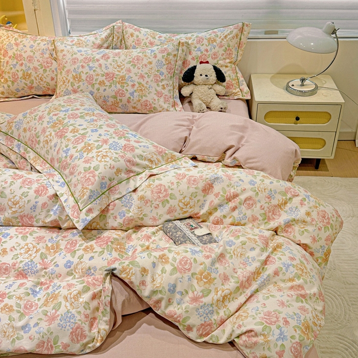 91家纺网 家纺一手货源 找家纺 卡普二店 2025新款全棉纯棉磨毛加厚单品系列-被套单件单被套 花恋