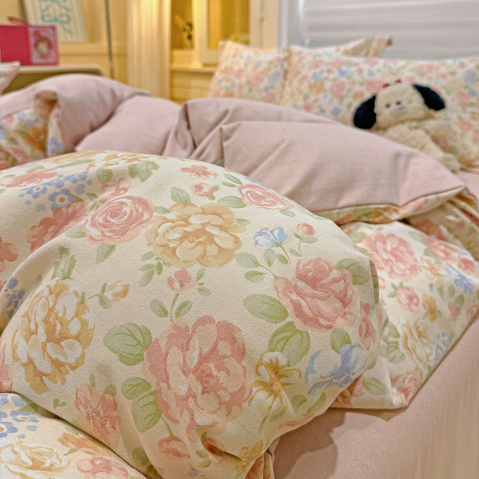 91家纺网 家纺一手货源 找家纺 卡普二店 2025新款全棉纯棉磨毛加厚单品系列-被套单件单被套 花恋