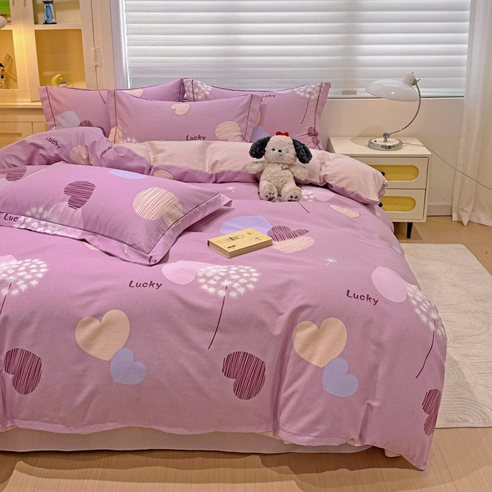 91家纺网 家纺一手货源 找家纺 卡普二店 2025新款全棉纯棉磨毛加厚单品系列-被套单件单被套 怦然心动