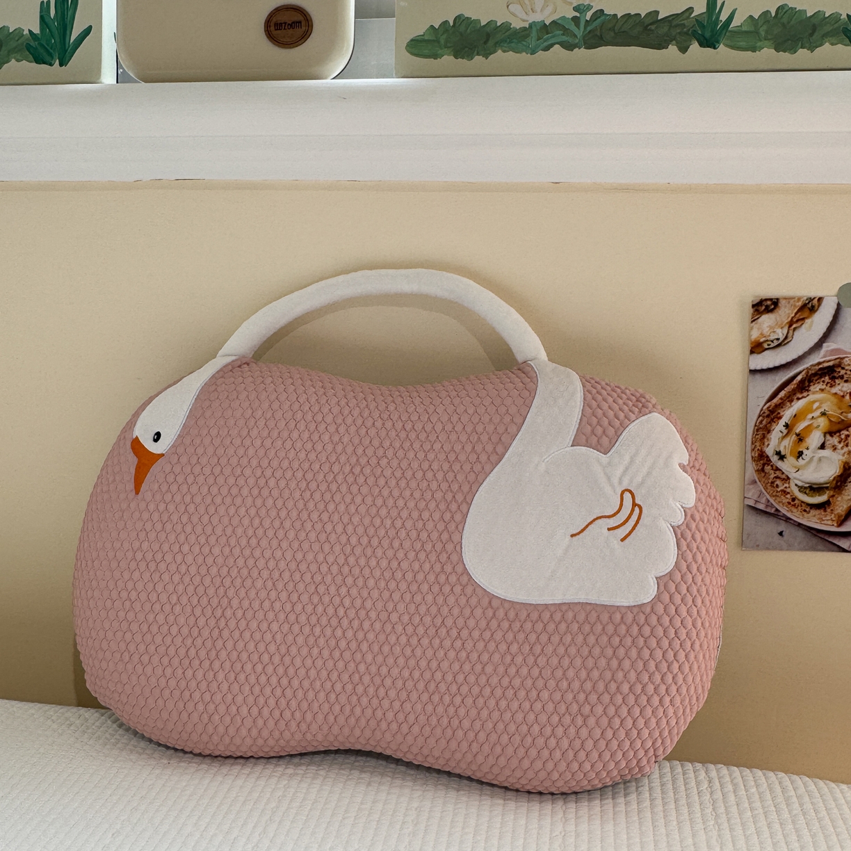 （总）诺可 2025新款凉感凉豆豆记忆枕猫肚枕枕头枕芯-手提冰大鹅