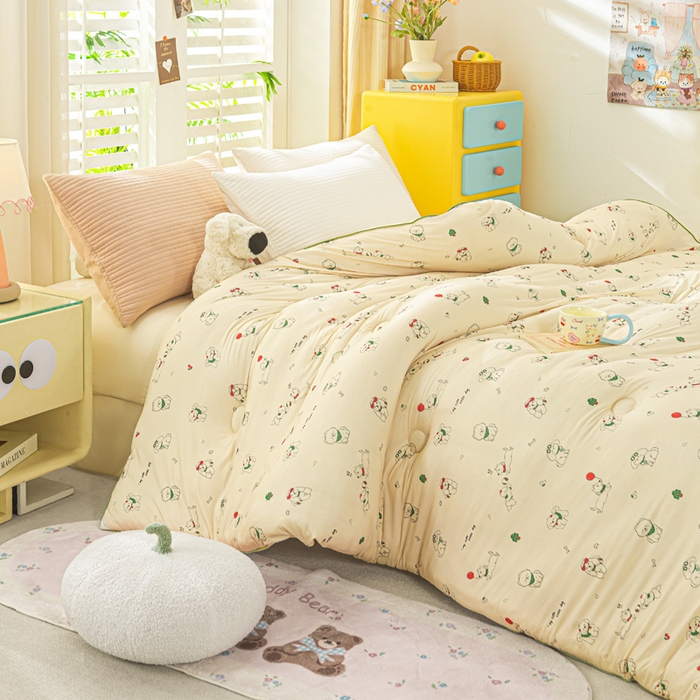 91家纺网 家纺一手货源 找家纺 （总）恋之巢家纺 2025新款莫代尔针织大豆蛋白被子被芯