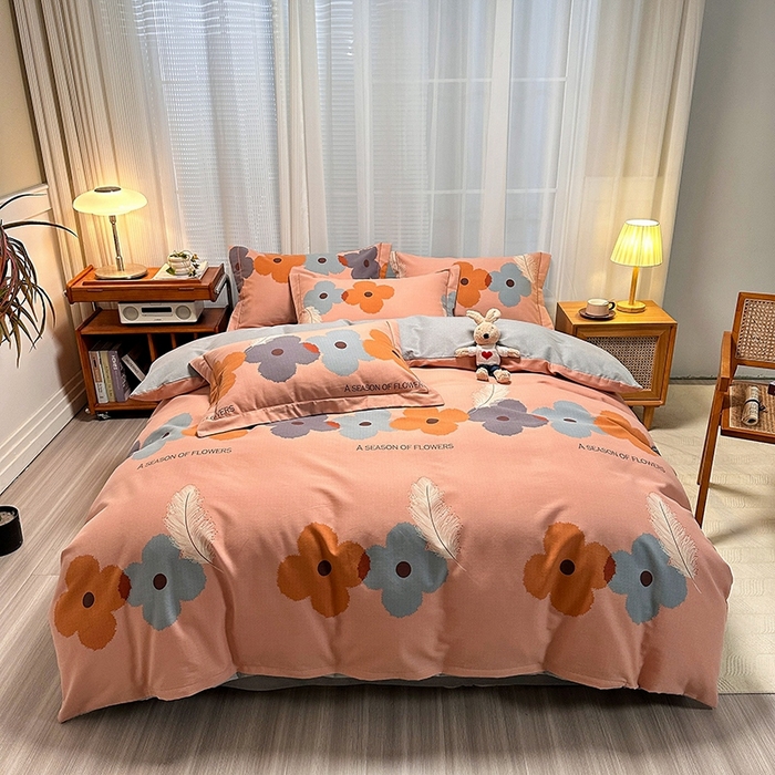 91家纺网 家纺一手货源 找家纺 卡普二店 2025新款全棉纯棉磨毛加厚单品系列-被套单件单被套 阿芙朵